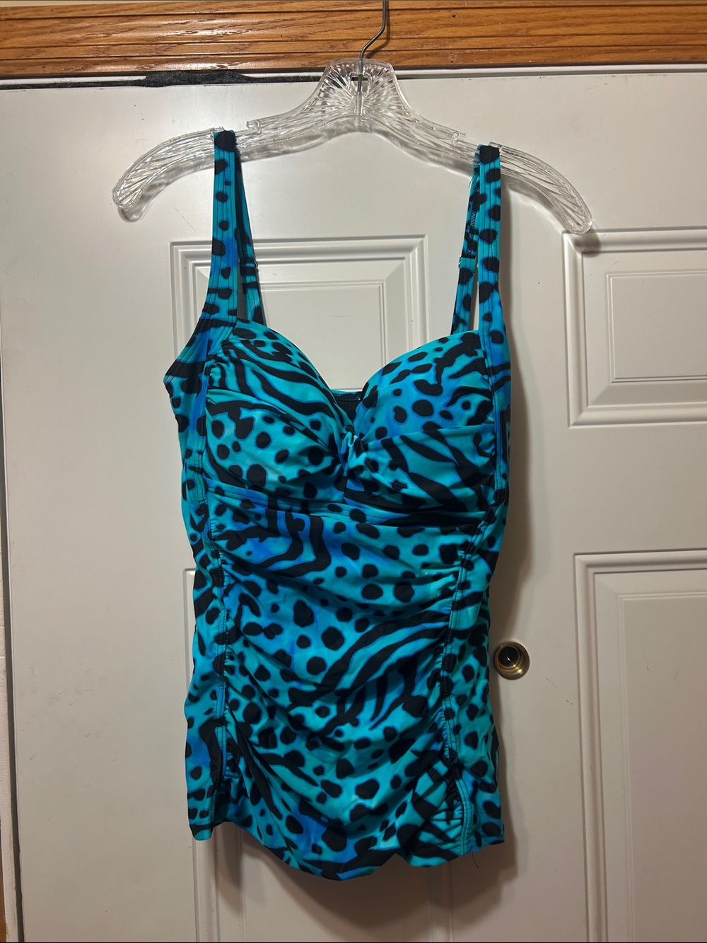 Blue Animal-Print Swim Top 12